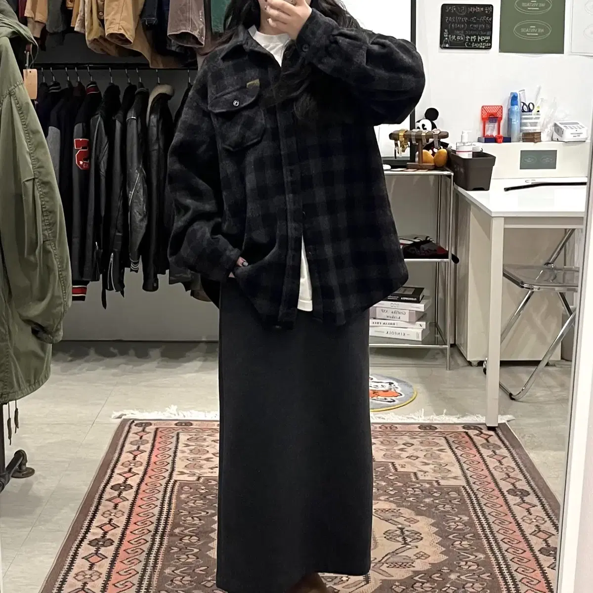 90s Woolrich 울리치 러기드 헤비울 플란넬 체크 셔츠