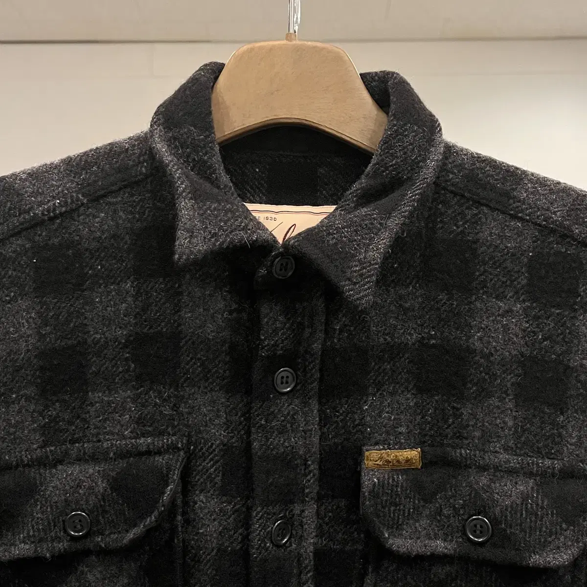 90s Woolrich 울리치 러기드 헤비울 플란넬 체크 셔츠