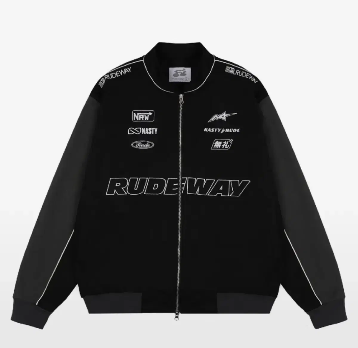 네스티킥 yobbo racing jacket black 블랙M 레이싱자켓