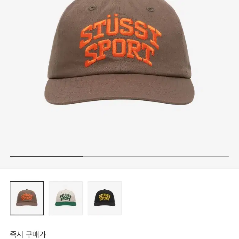 스투시 미드 뎁스 스포츠 스냅백 브라운