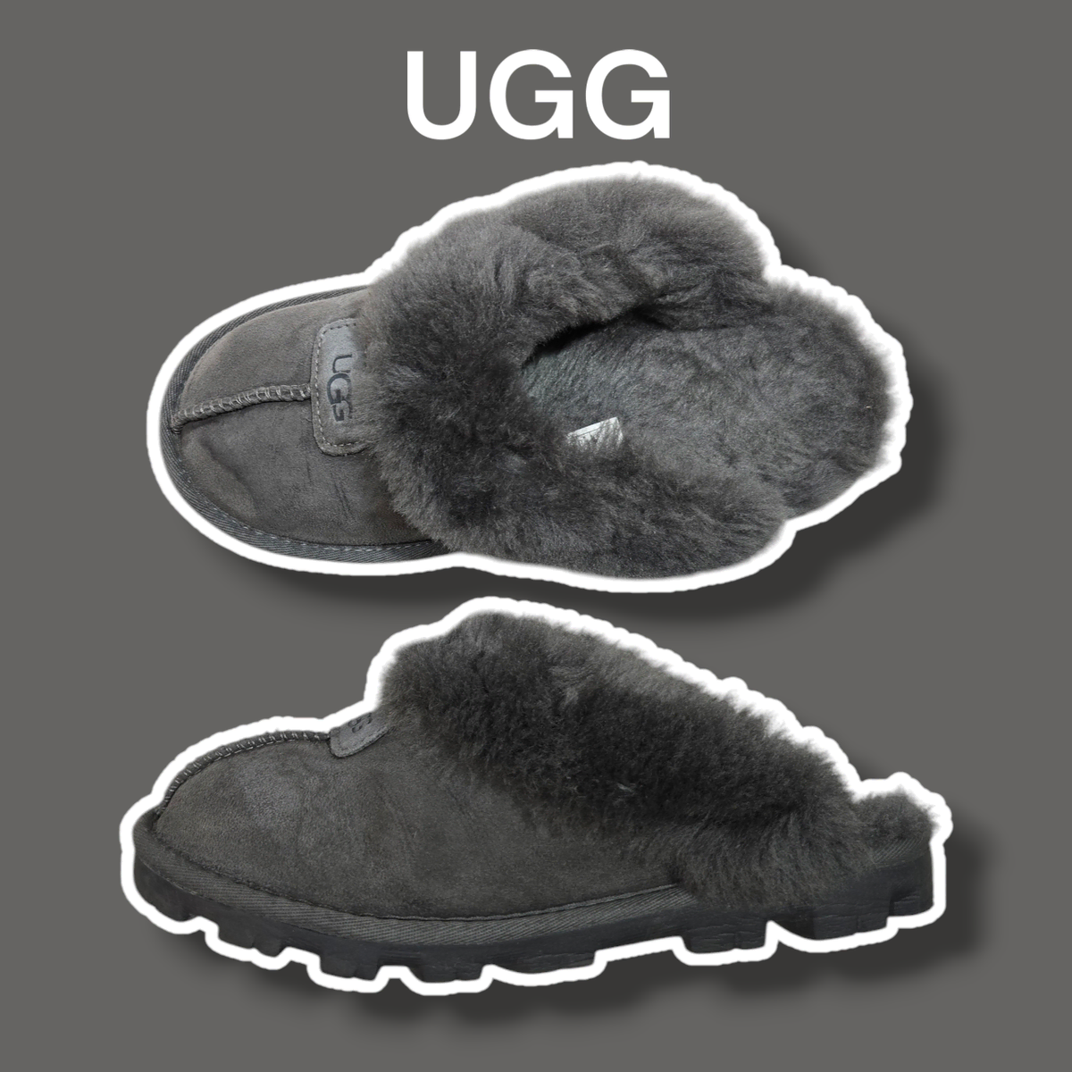 240/ UGG 어그 코케트 양털 슬리퍼 그레이 /1204