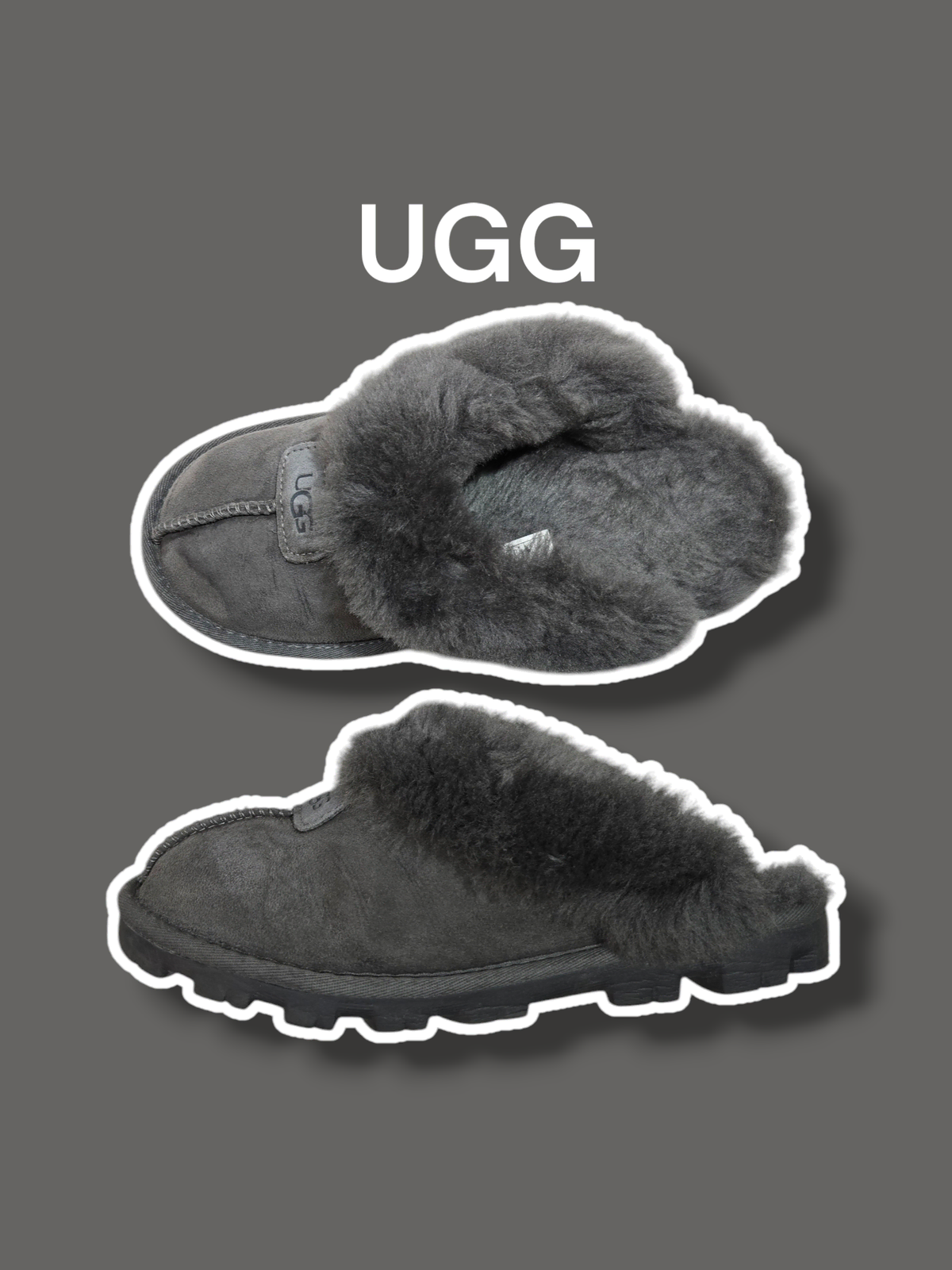 240/ UGG 어그 코케트 양털 슬리퍼 그레이 /1204