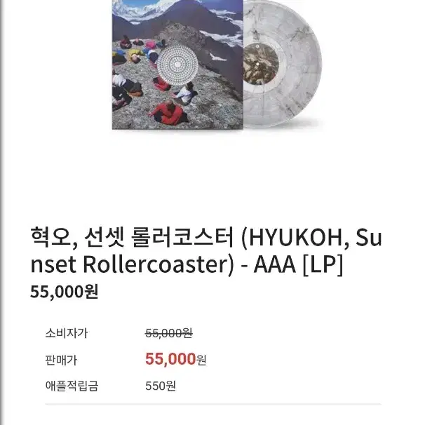 선셋롤러코스터 혁오 aaa lp