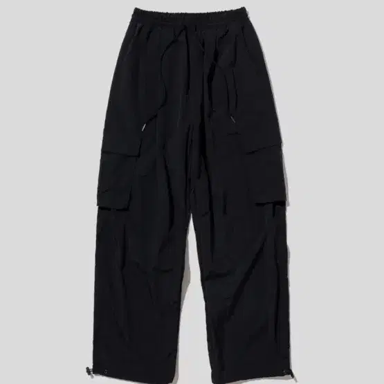 낫포너드 Nylon Cargo Wide Pants - Black