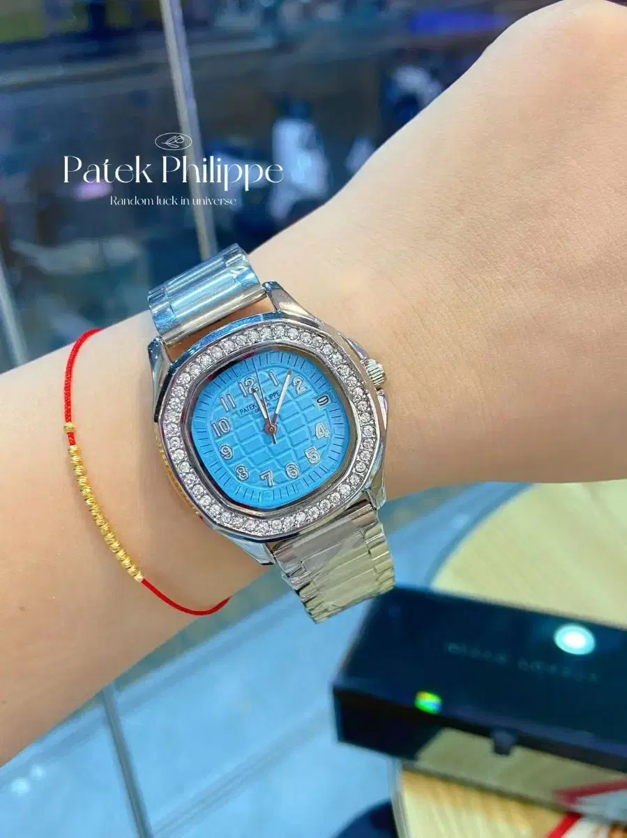 PATEK PHILIPPE파텍필립의 베이직 삼침 여성용 블루 손목시계