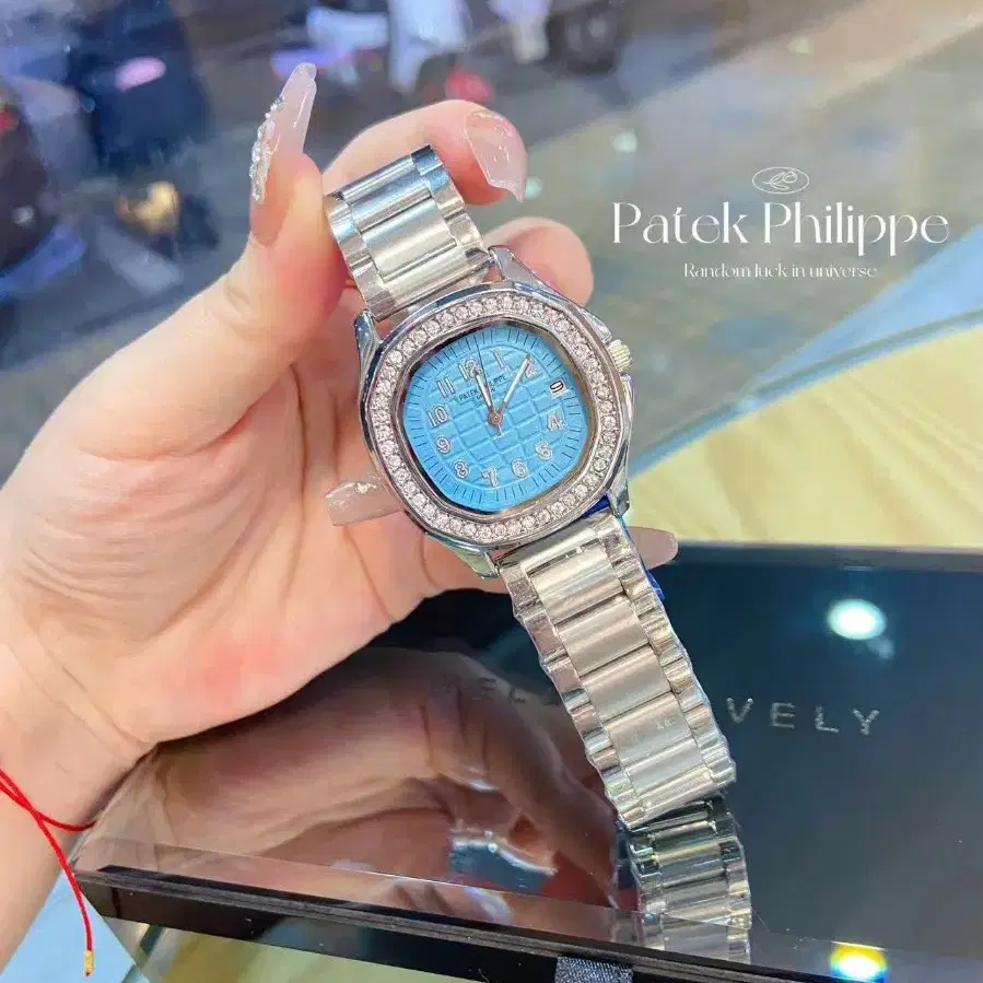 PATEK PHILIPPE파텍필립의 베이직 삼침 여성용 블루 손목시계