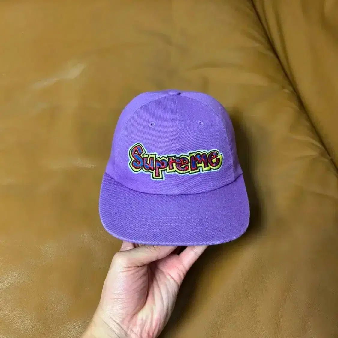 Supreme 슈프림 6패널 볼캡 모자 (Washed Purple)