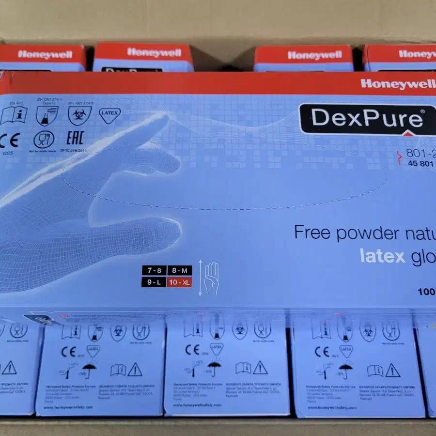 Honeywell Dexpure 라텍스장갑 일회용장갑