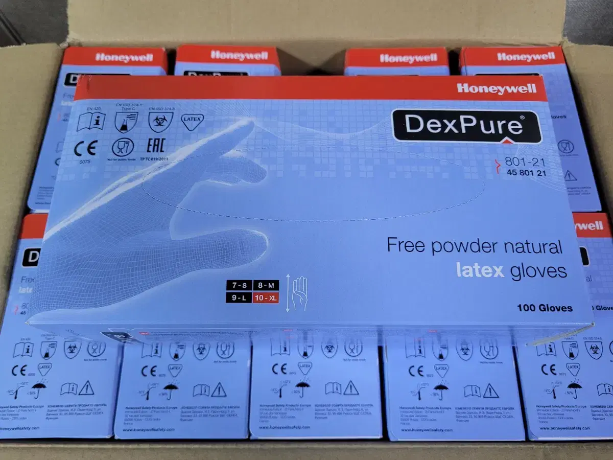 Honeywell Dexpure 라텍스장갑 일회용장갑