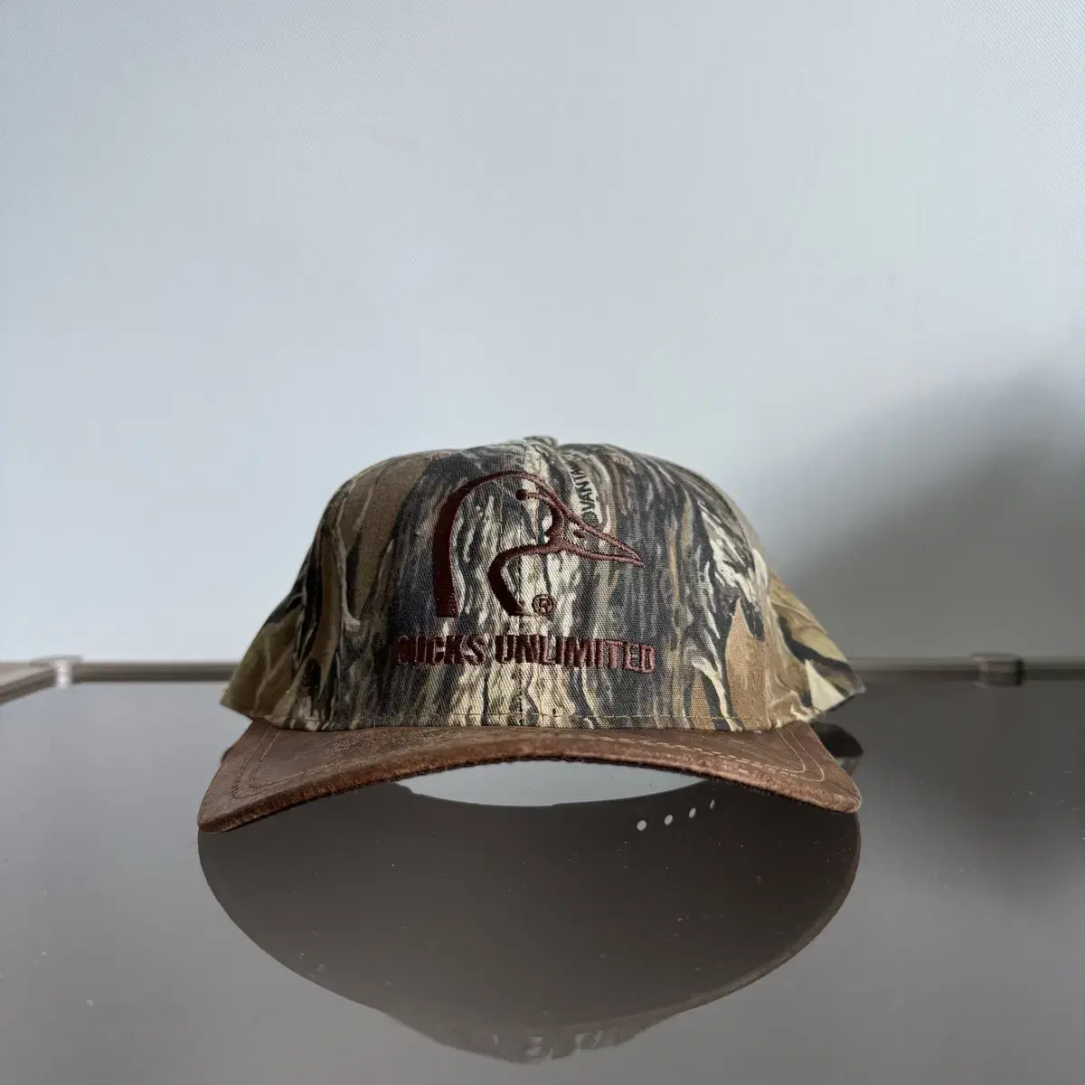 DUCKS UNLIMITED military leather cap