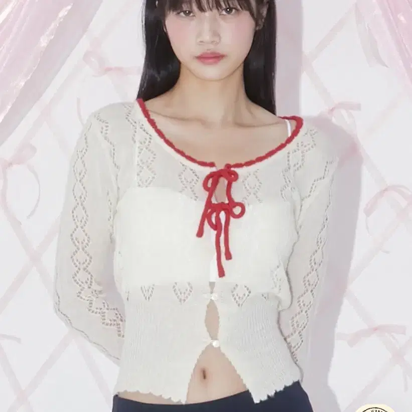 마가린핑거스 스캘롭 리본 가디건SCALLOP RIBBON CARDIGan