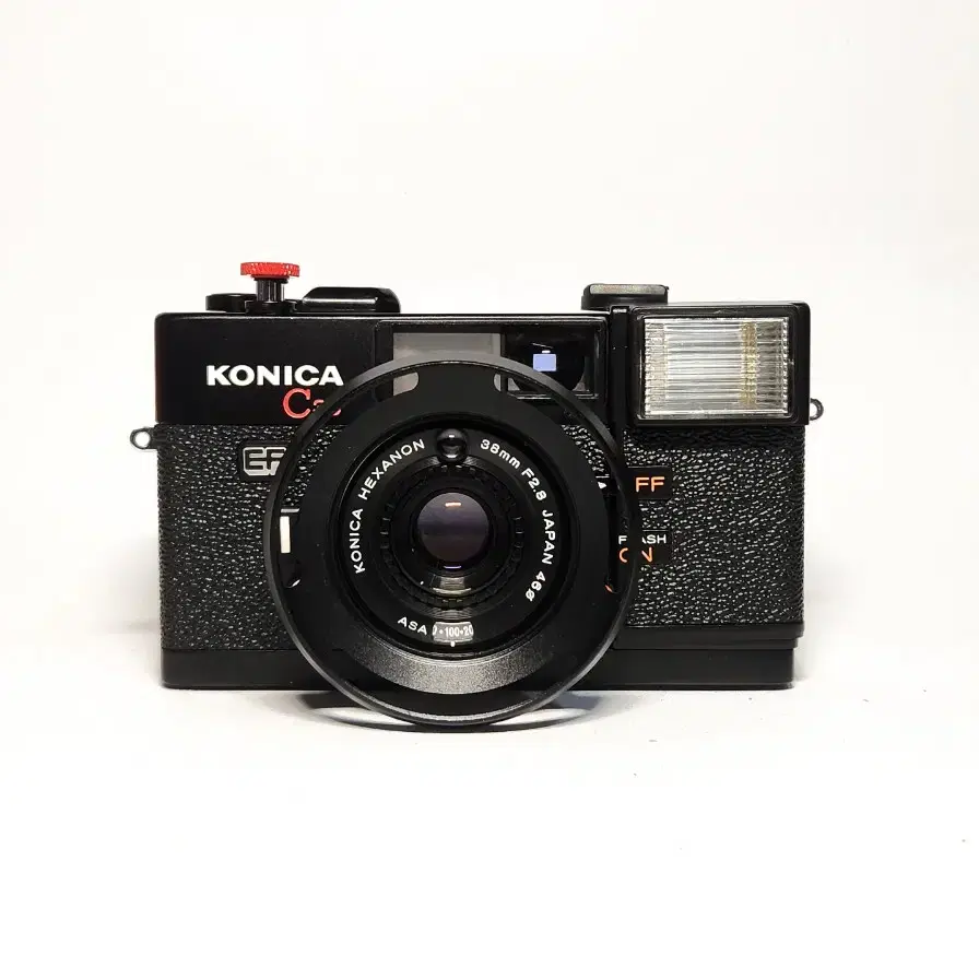 KONICA C35 EF. 필름카메라. 정상작동.깨끗함.