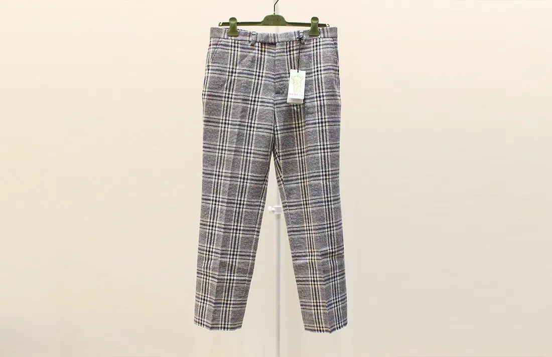 [Used] Gucci X Harry Collaboration Hahaha Check Wool Tailored Trousers 52