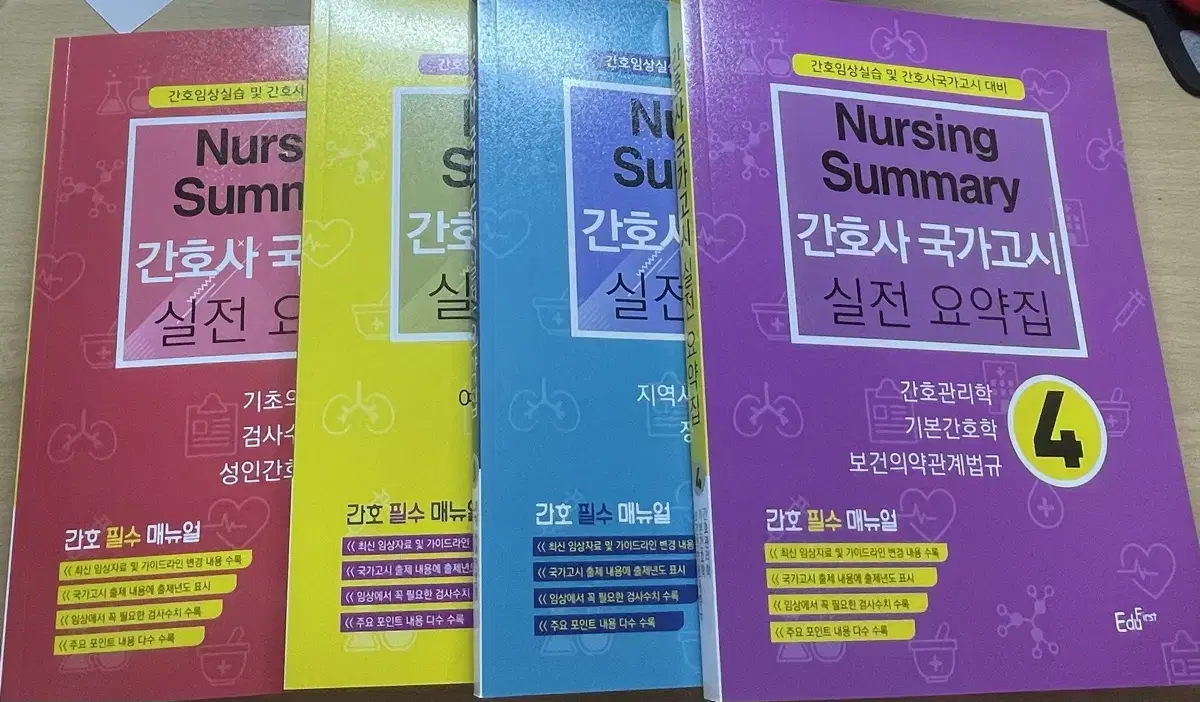 간호사 국가고시 요약집 2025 에듀퍼스트 빨주노 빨노초 파남보 빨노파