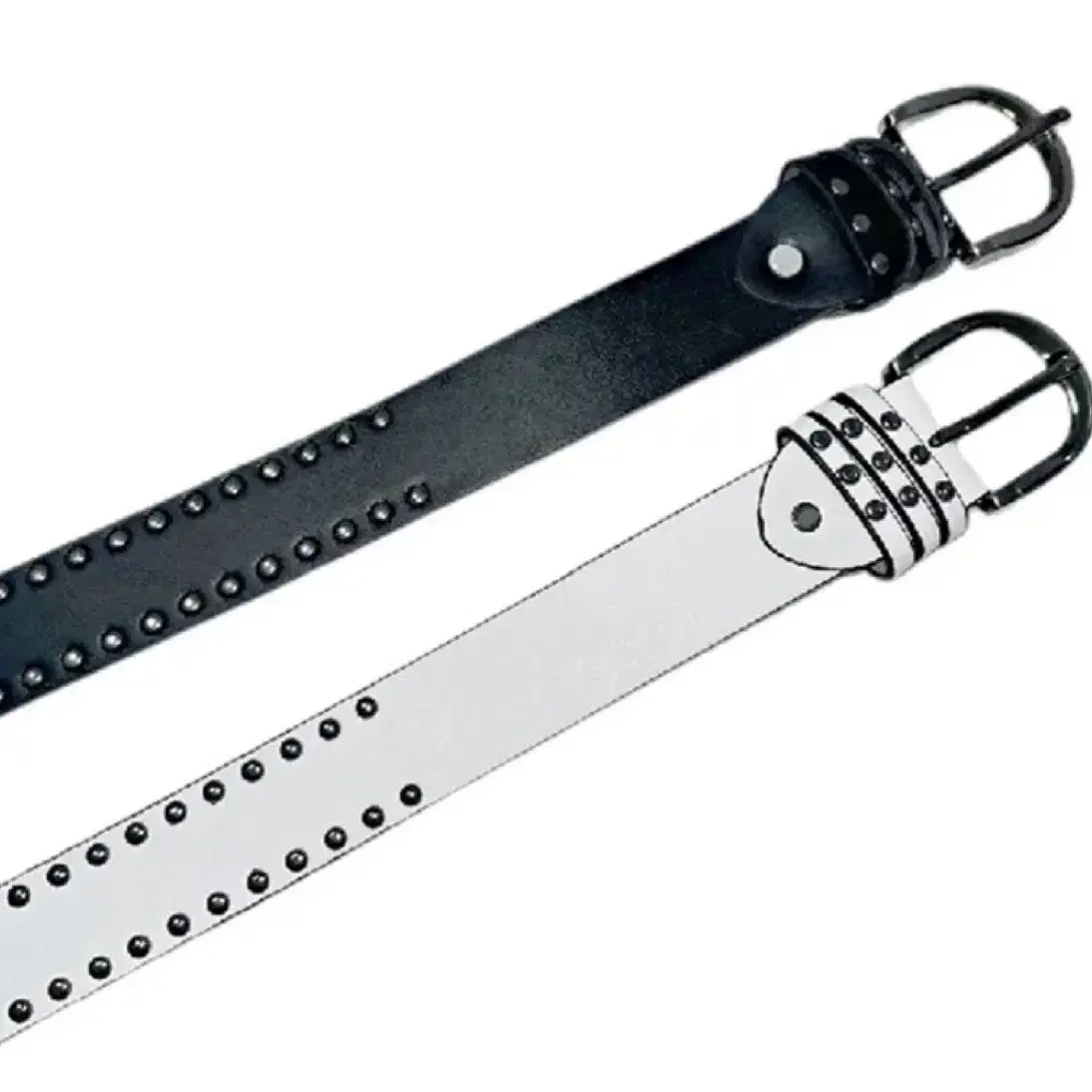 팁씨 stud leather belt (black)