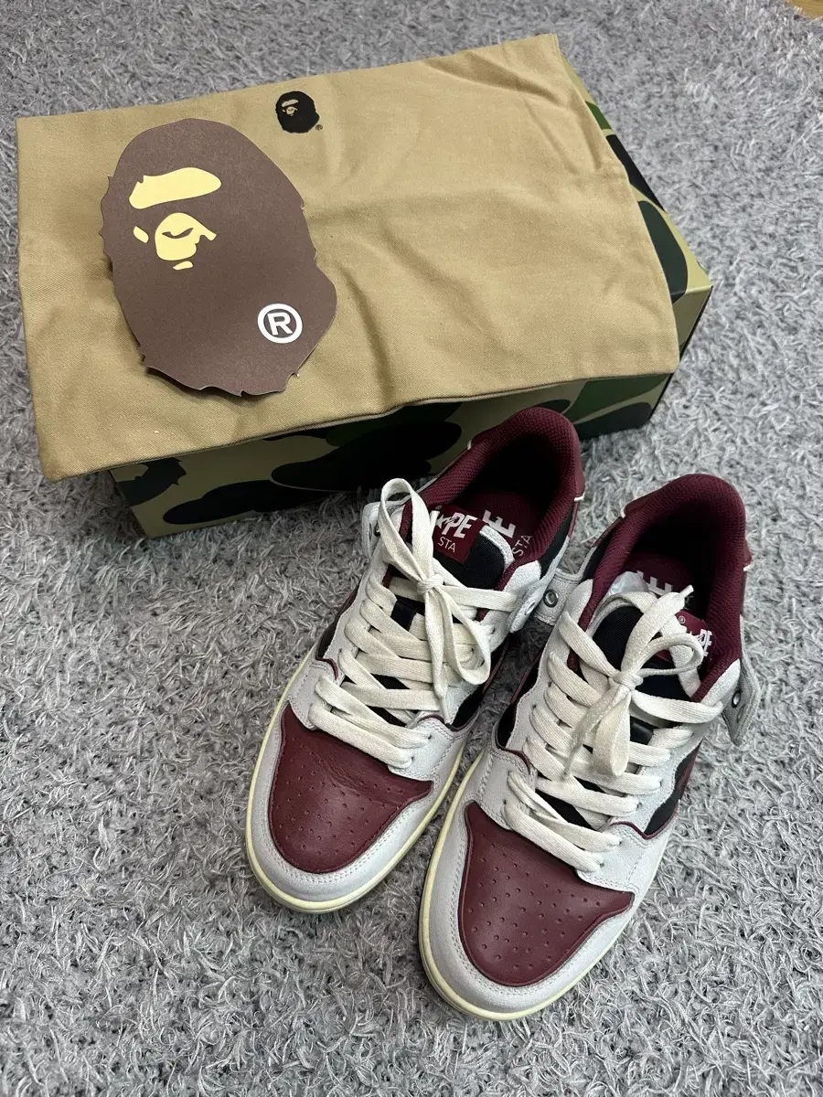 [280]bape 베이프 sk8 덩크 레드