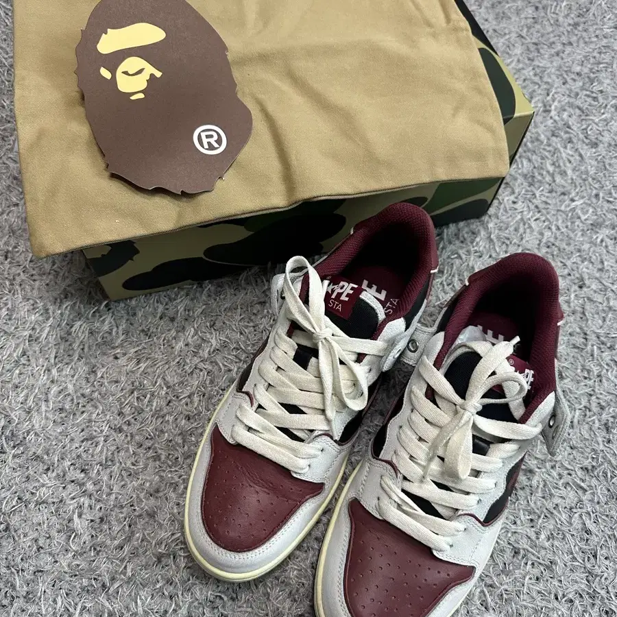 [280]bape 베이프 sk8 덩크 레드