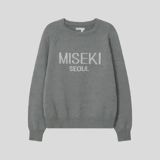 미세키서울 회색 니트 Misekiseoul logo knit GREY