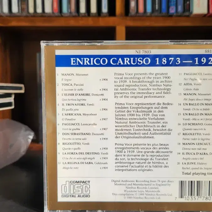 Enrico Caruso - Prima Voce (수입) CD