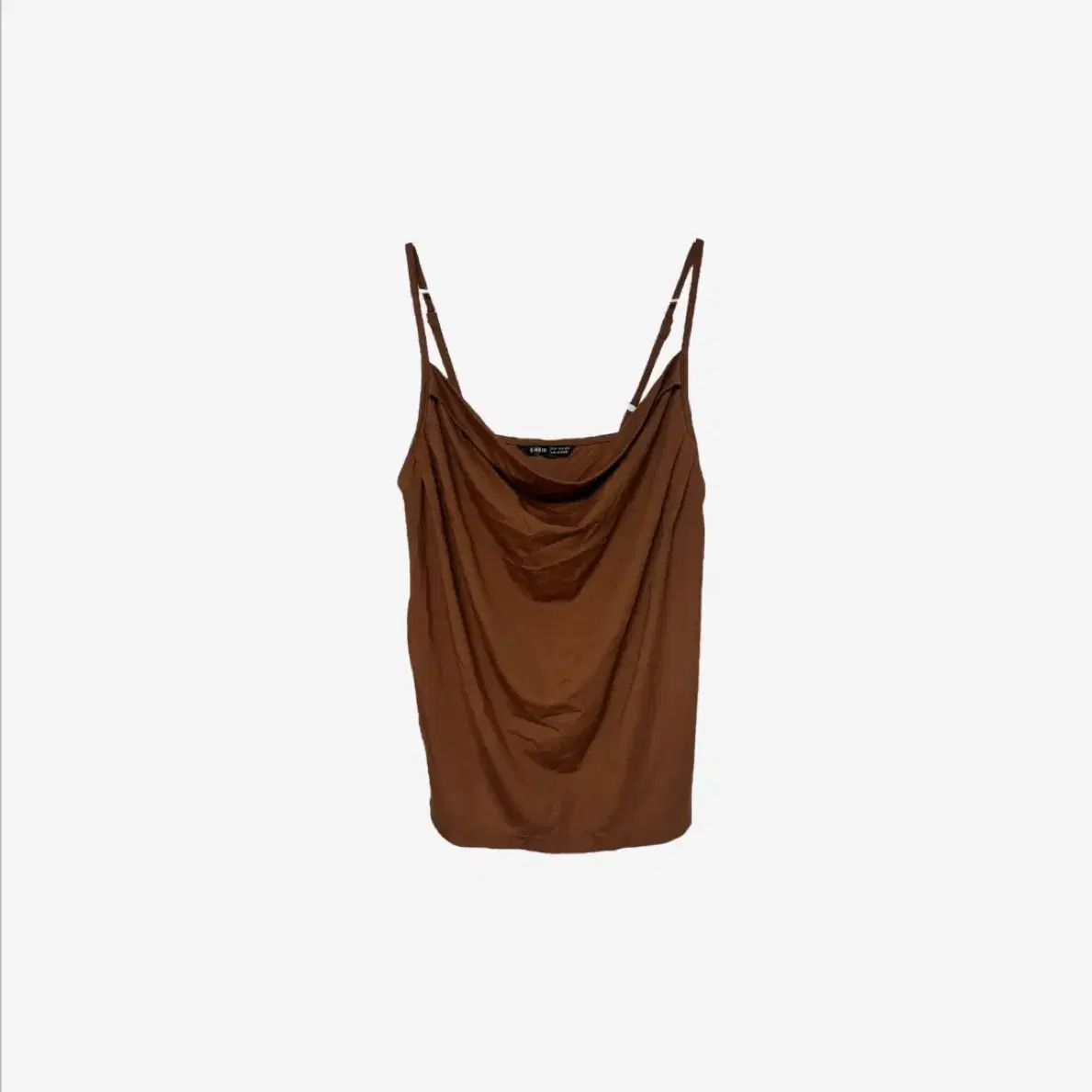 drape sleeveless top in brown