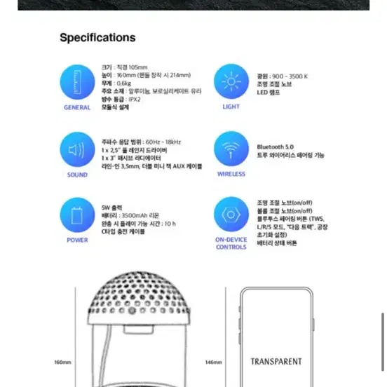 오드 트랜스포데이션 스피커 캠핑 새상품컨디션