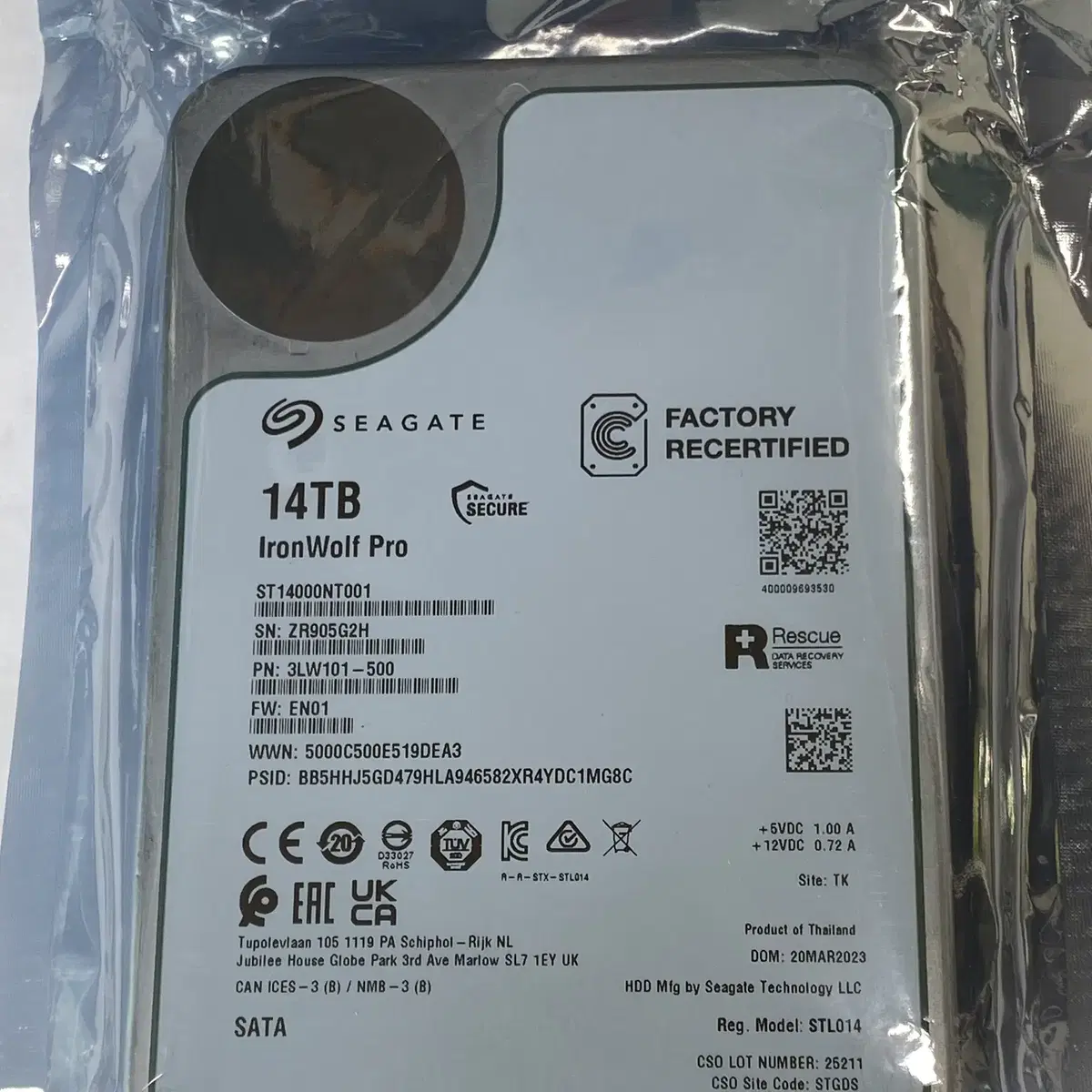 Seagate 14TB IronWolf Pro HDD 14테라 아이언울프