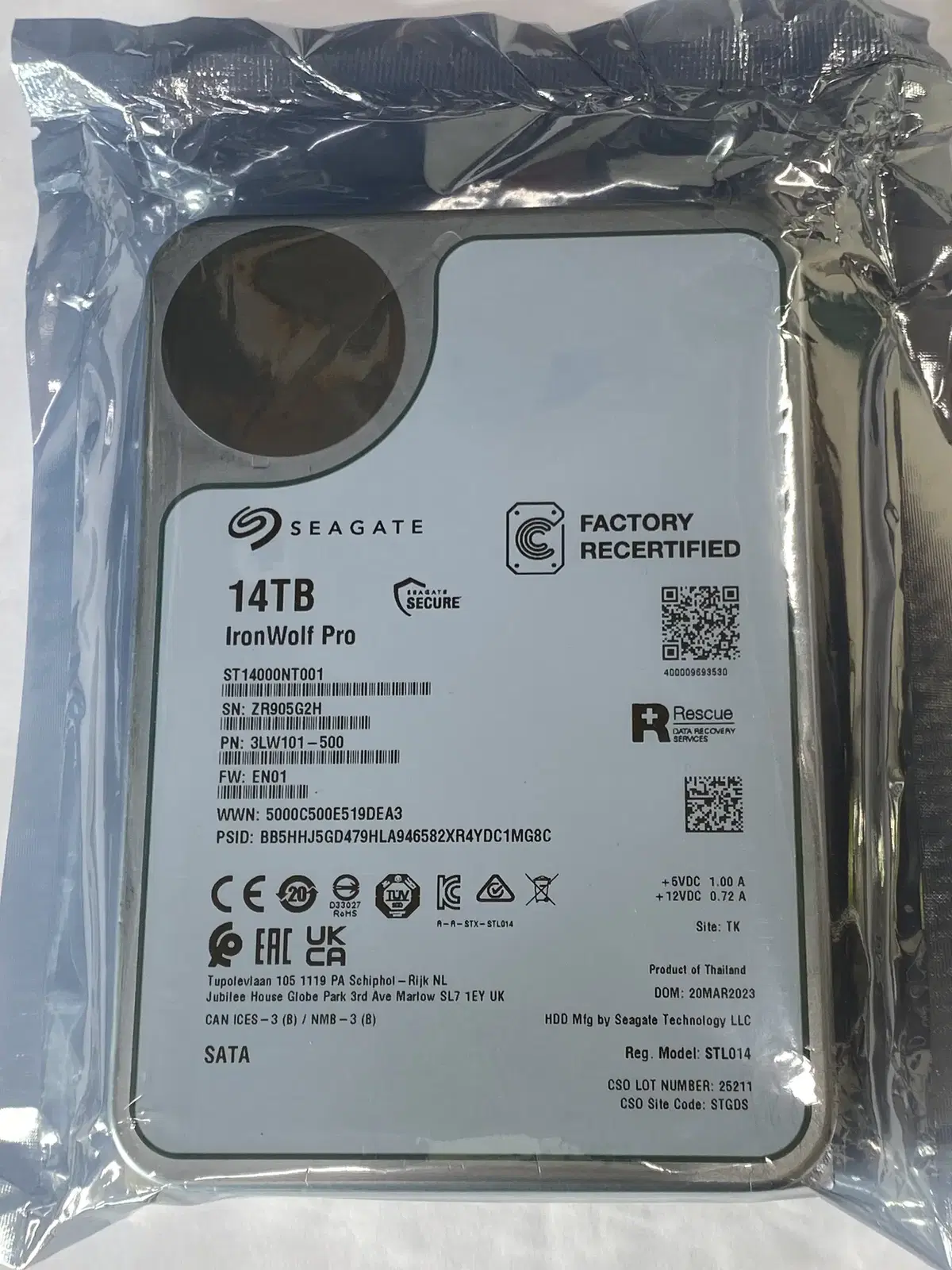 Seagate 14TB IronWolf Pro HDD 14테라 아이언울프