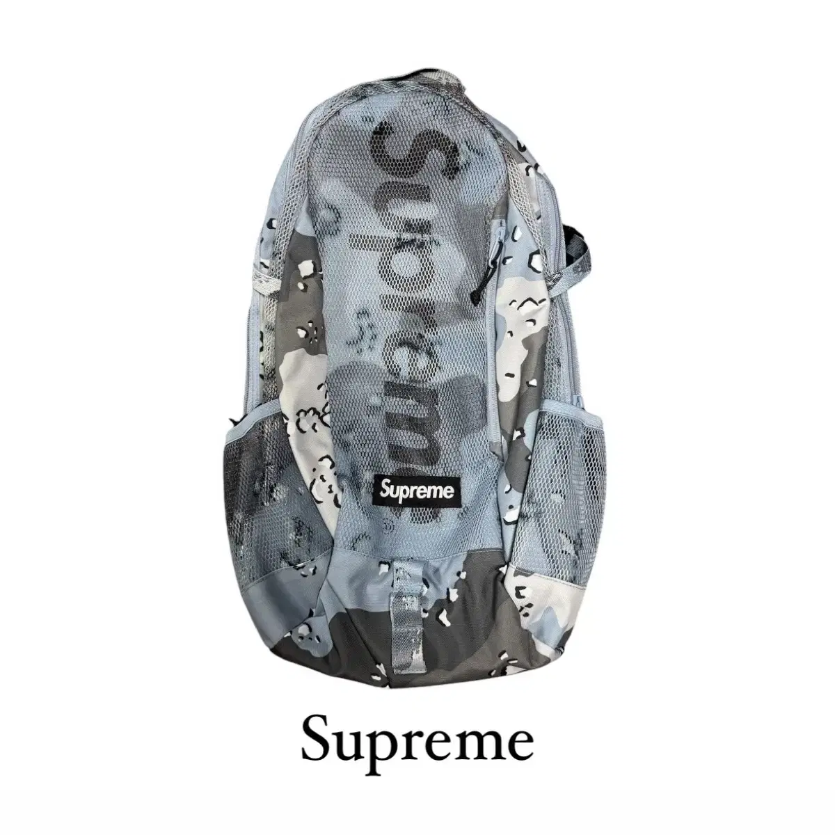 슈프림 블루 초콜릿 칩 카모 백팩 supreme