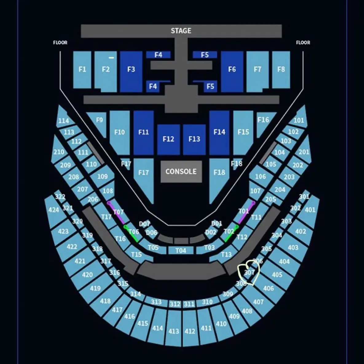 NCT 127 콘서트 양도합니다! 자리사진 O