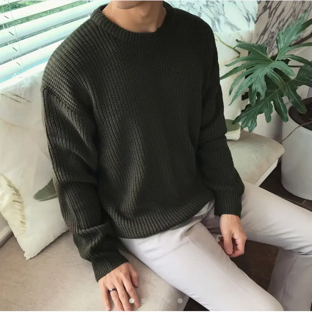 Men's Khaki Knit