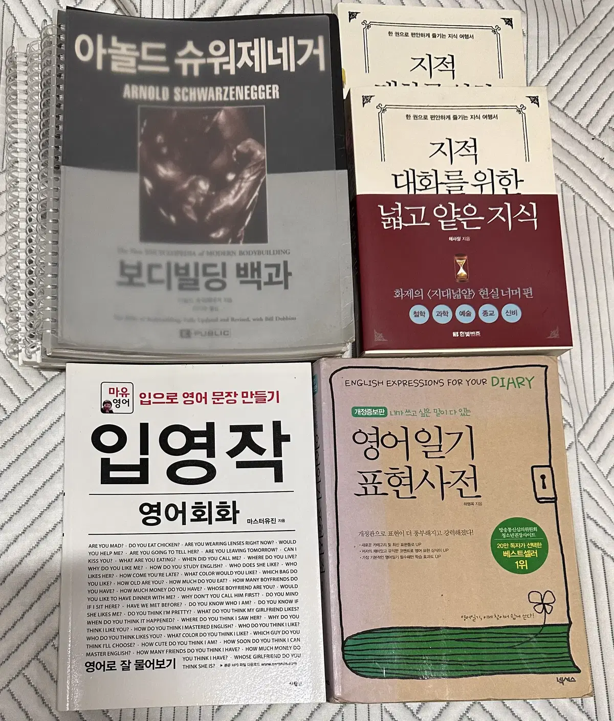 아놀드 보디빌딩백과+지적대화+입영작+영어일기 팝니다