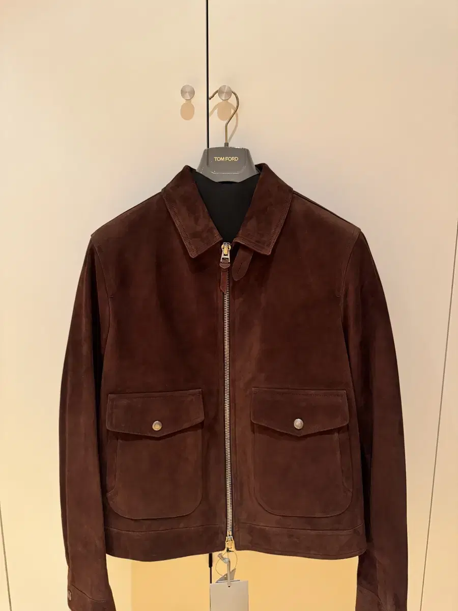 New Tom Ford Suede Jacket Brown Namgung Min Jacket Size 54