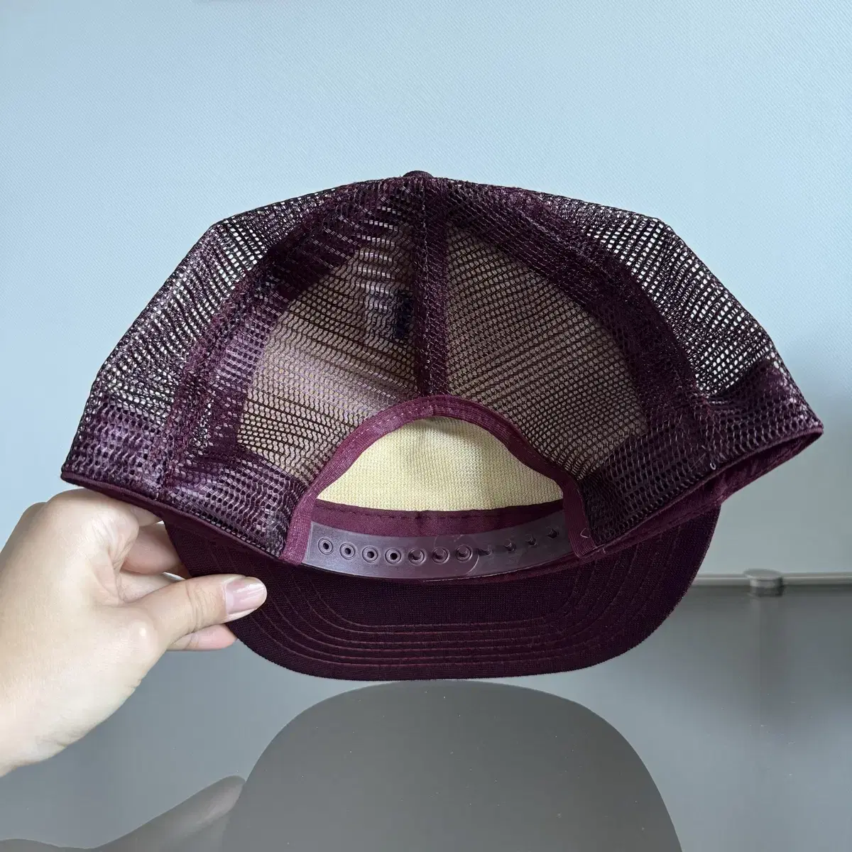 USA CONTEL. SAYS burgundy cap vintage