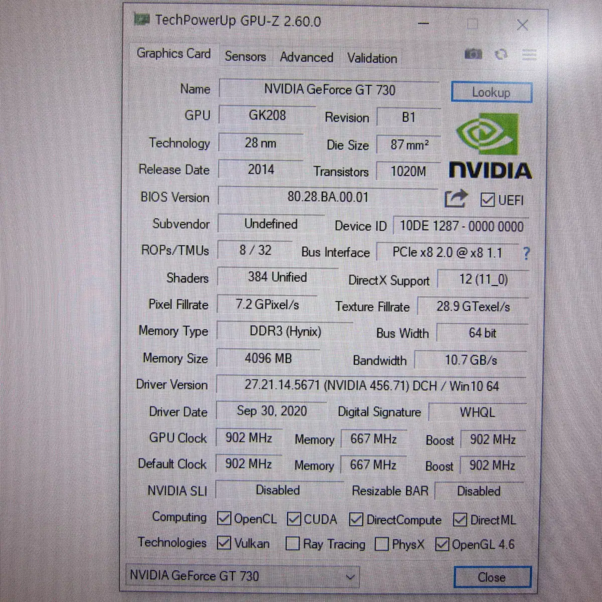 갤럭시 GALAX 지포스 GT730 D3 4GB