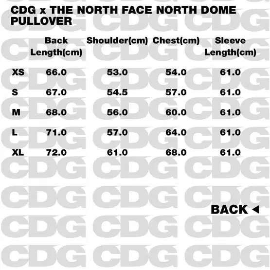 CDG X 노스페이스 풀오버(아노락) L 사이즈 새제품 팝니다!