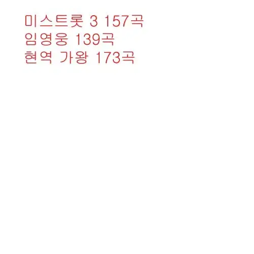 usb가요 3개 임영웅 미스트롯 현역가왕