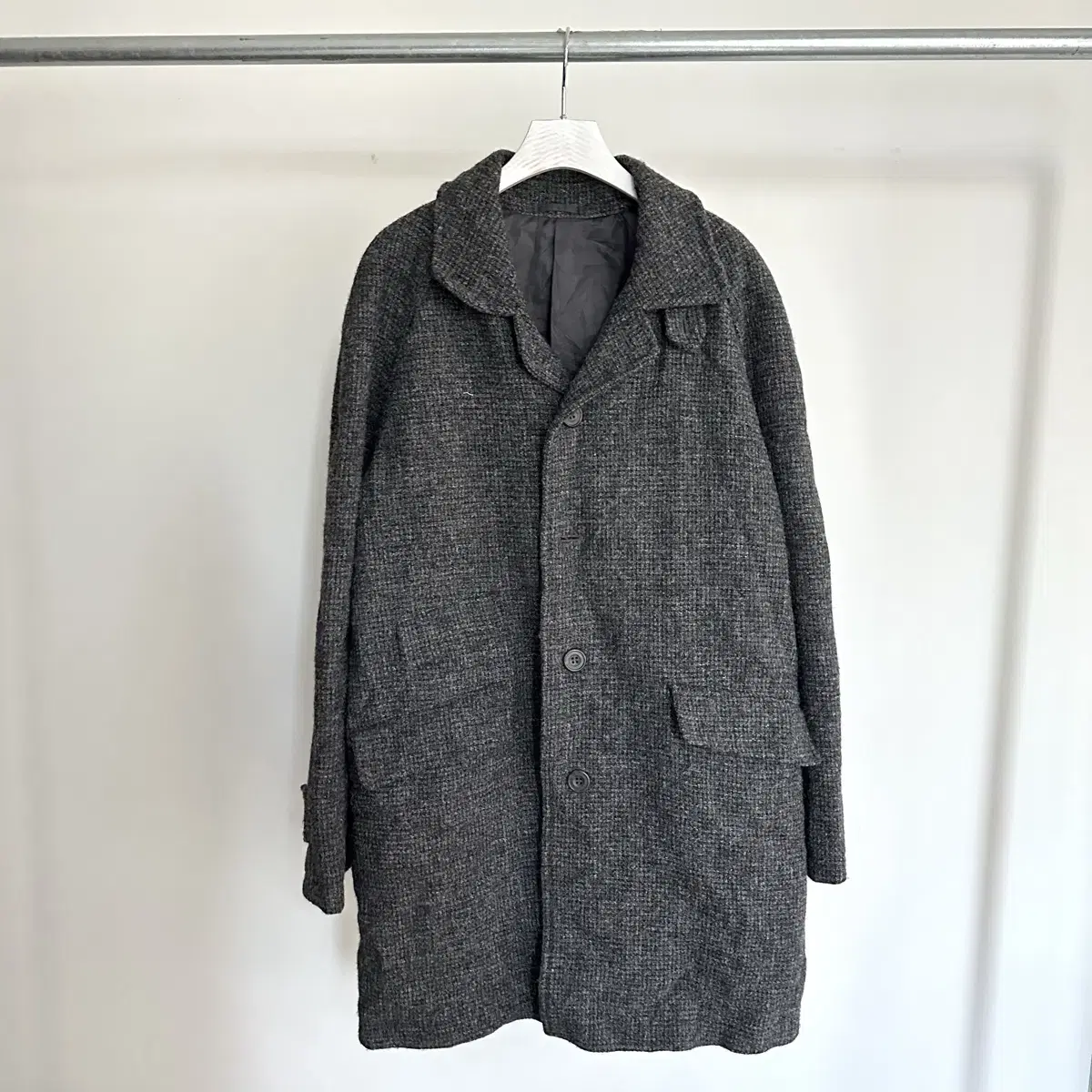 해리스트위드 harris tweed 래글런 코트