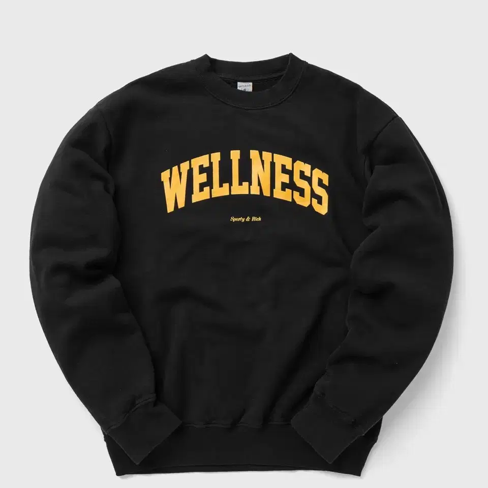 SPORTY&RICH 스포티앤리치 공용 블랙 WELLNESS 로고 기모