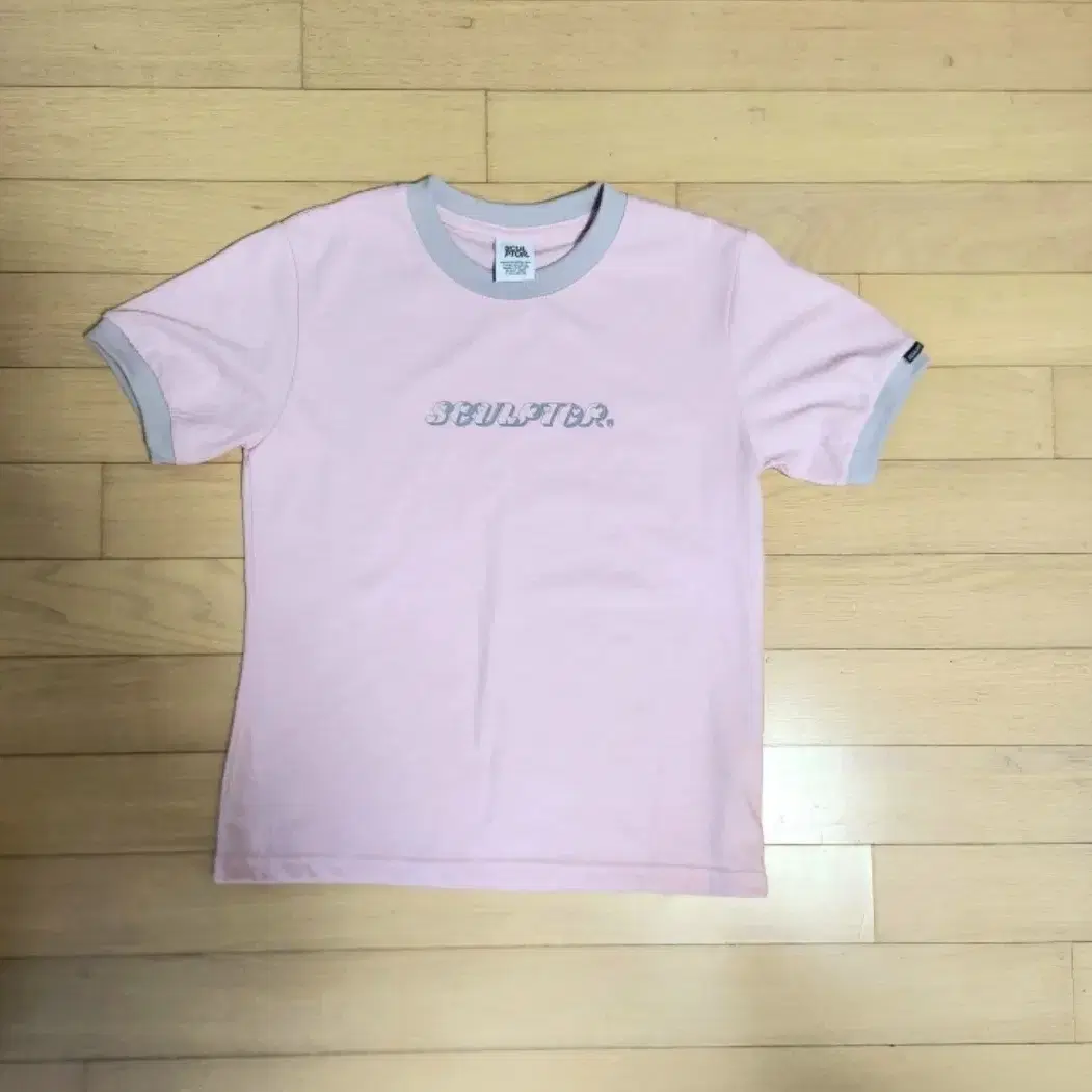 스컬프터 반팔 heartring ringer tee babypink