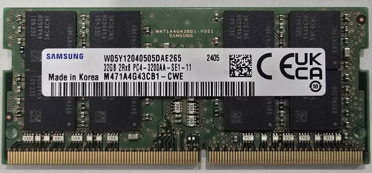 삼성 노트북램 DDR4 PC3200 32G 팝니다.