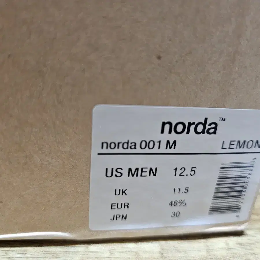 norda 001 노다 001 레몬 us12.5 300사이즈