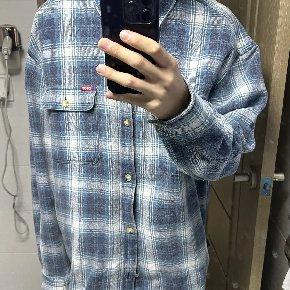 [2XL] 데우스 Deus Vacay Check Shirt Blue