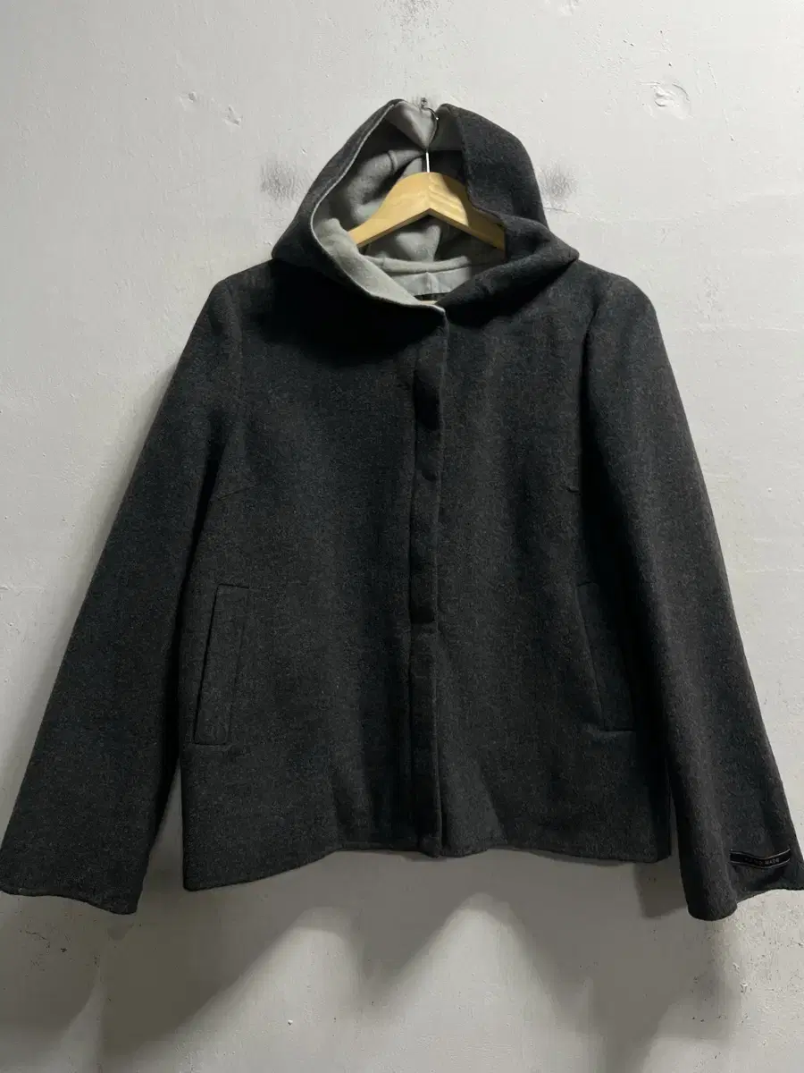 66 Vestibelli Wool89 Loose-fitting Hooded Jacket Genuine