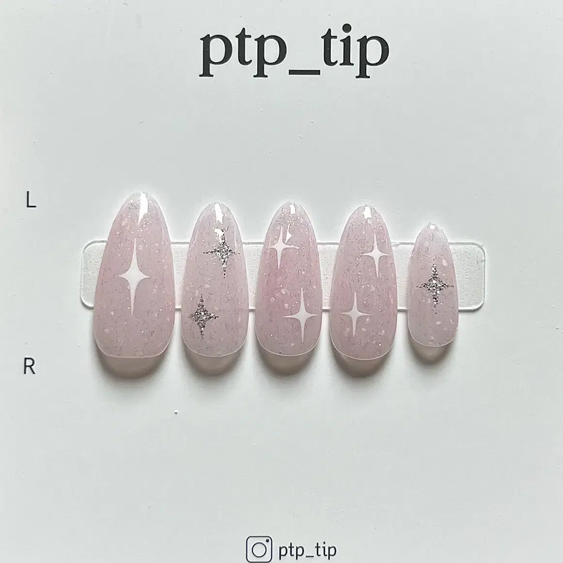 핑크벨벳 뾰족 수제네일팁