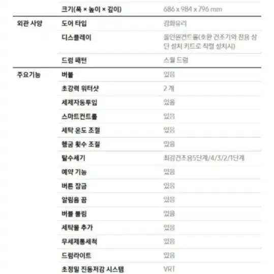 삼성 비스포크 세탁기21kg+건조기17kg 판매 (화성시 안녕동)