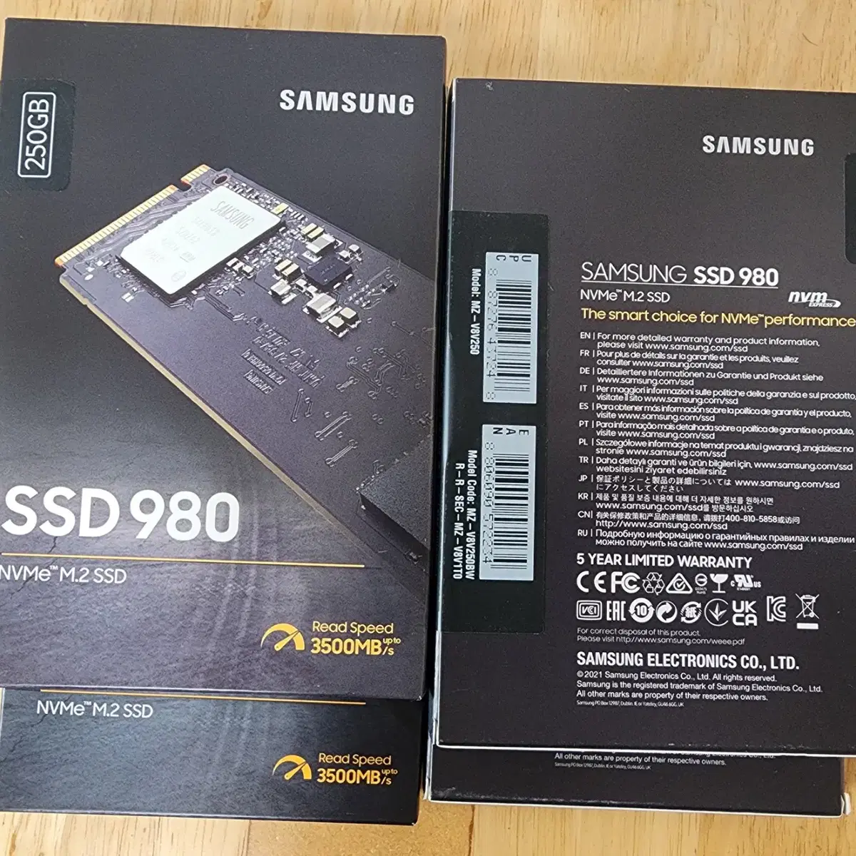 삼성 980 SSD 250GB/미개봉/원10, 24년 문서,무료 설치