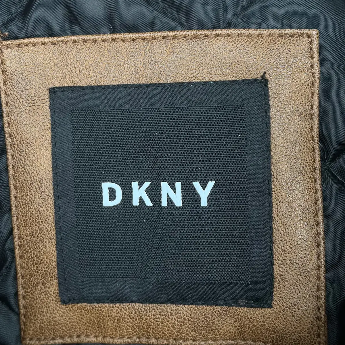 DKNY 레더 바이커 집 자켓