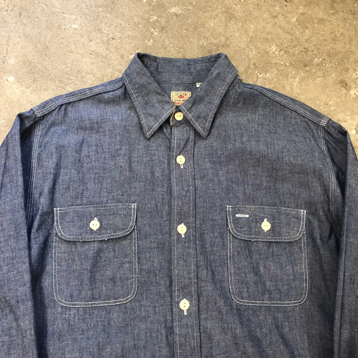 Sugarcane Chambray shirt Japan made