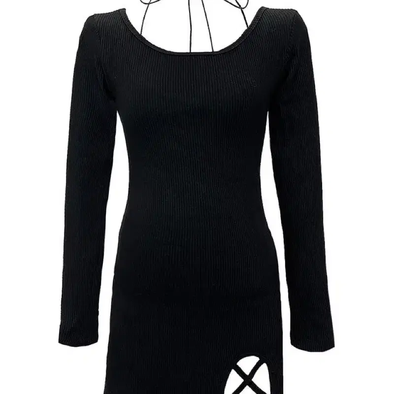 택O 벨리아르 로고 드레스 logo ribbed dress