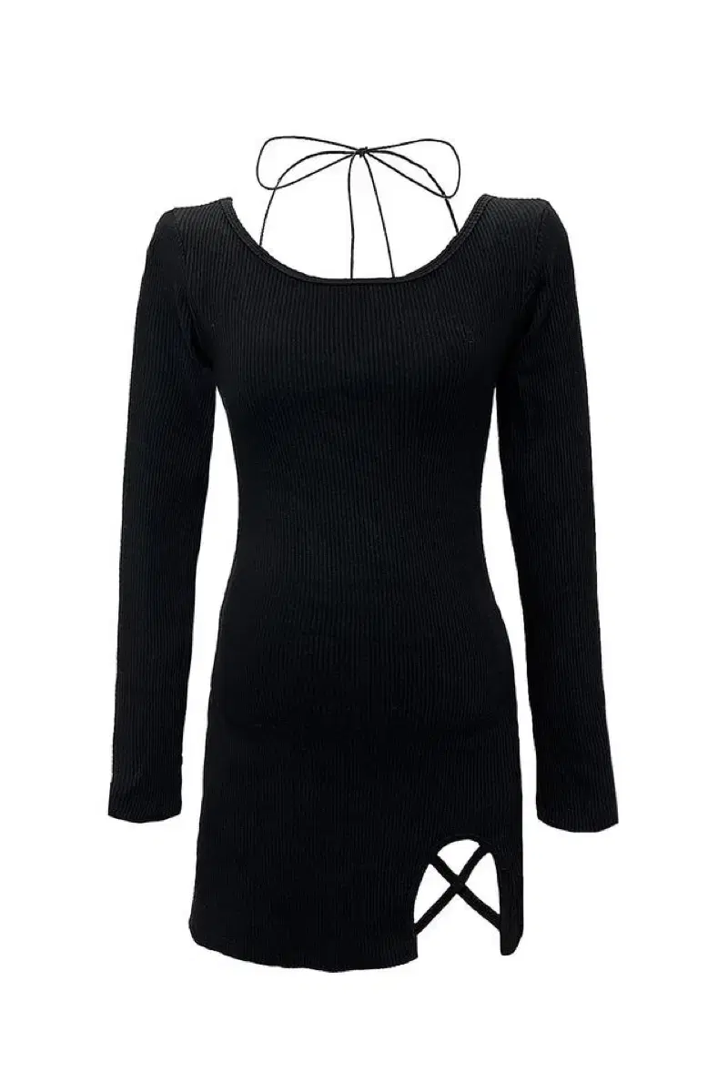 택O 벨리아르 로고 드레스 logo ribbed dress